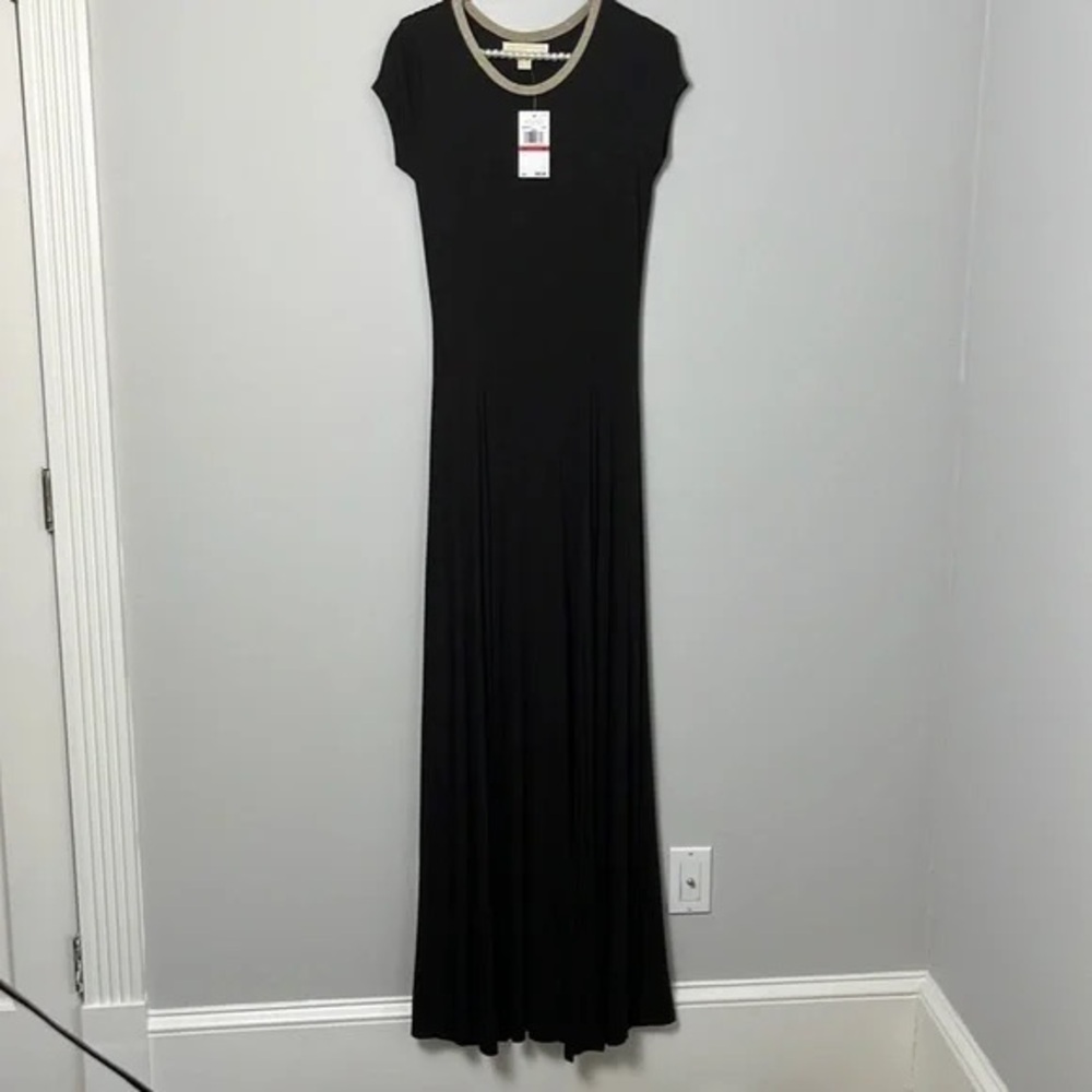 Michael Kors Black Casual Sheath Dress with Peter Pan Collar - Picture 6 of 8